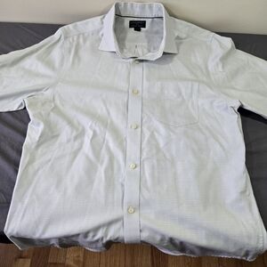 Banana Republic Men's Light Blue Checkered Shirt